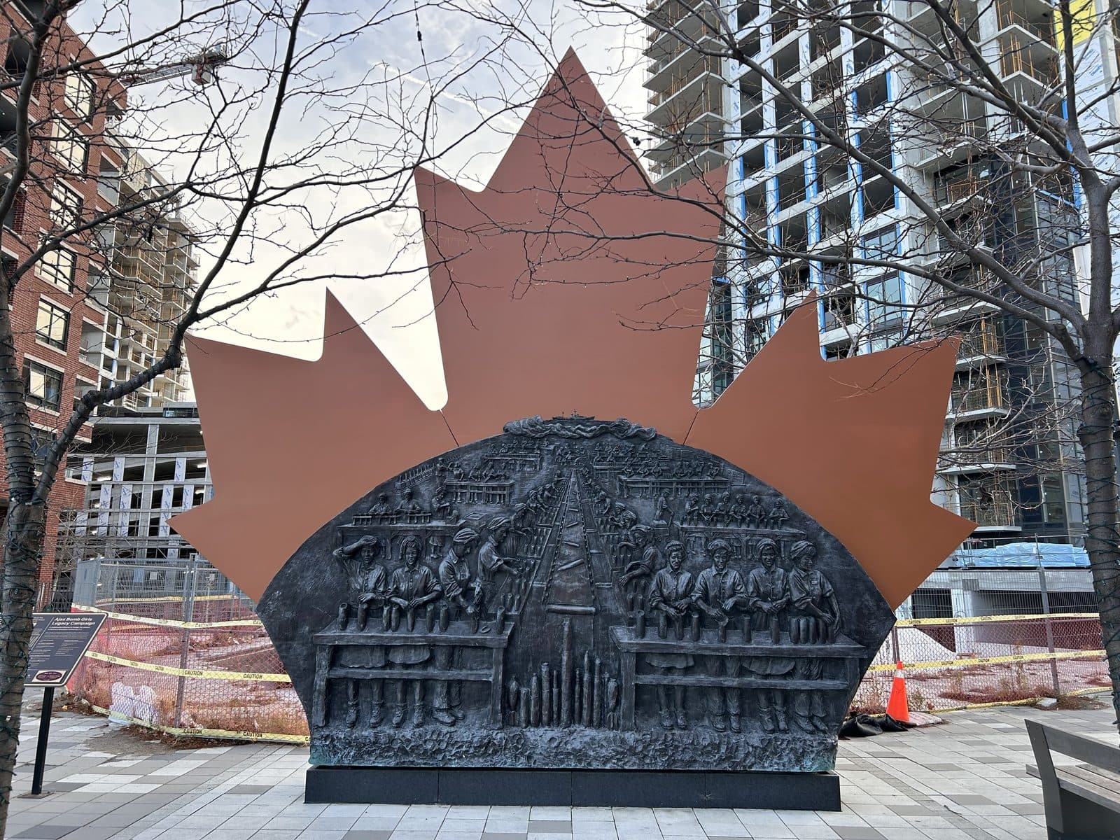 The Bomb Girl monument at Pat Bayly Square