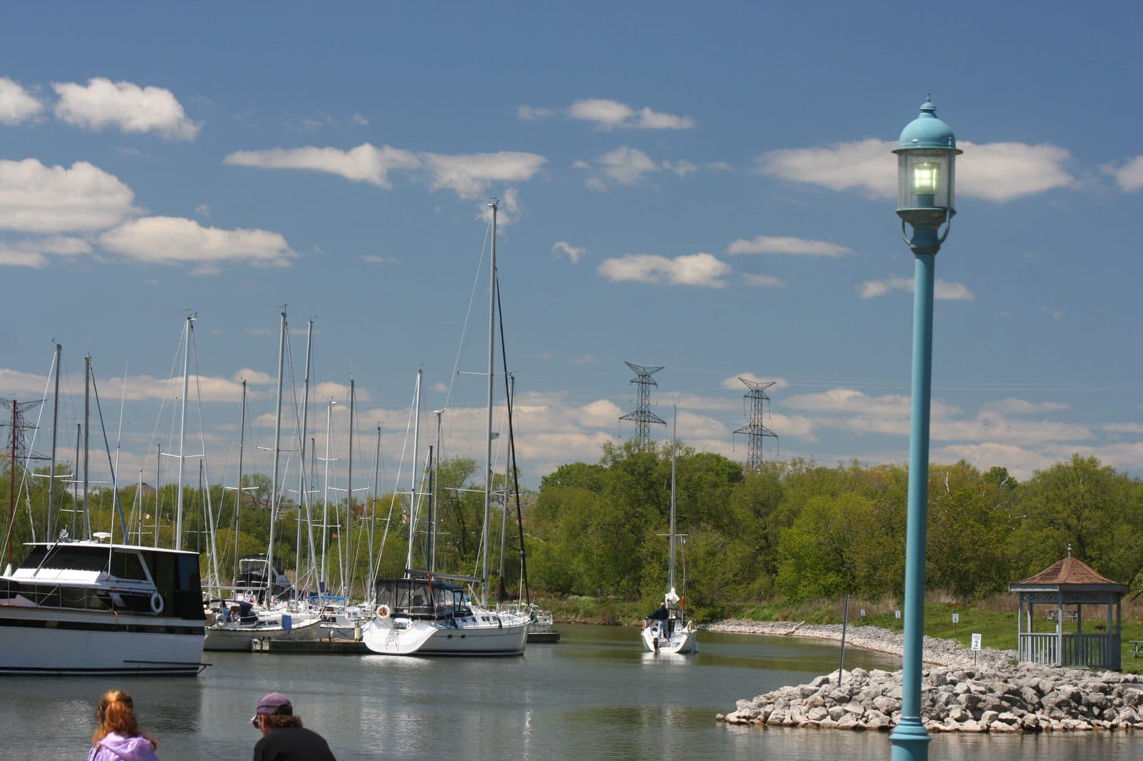 The Port of Newcastle harbour seen from Bond Head on Lake Ontario