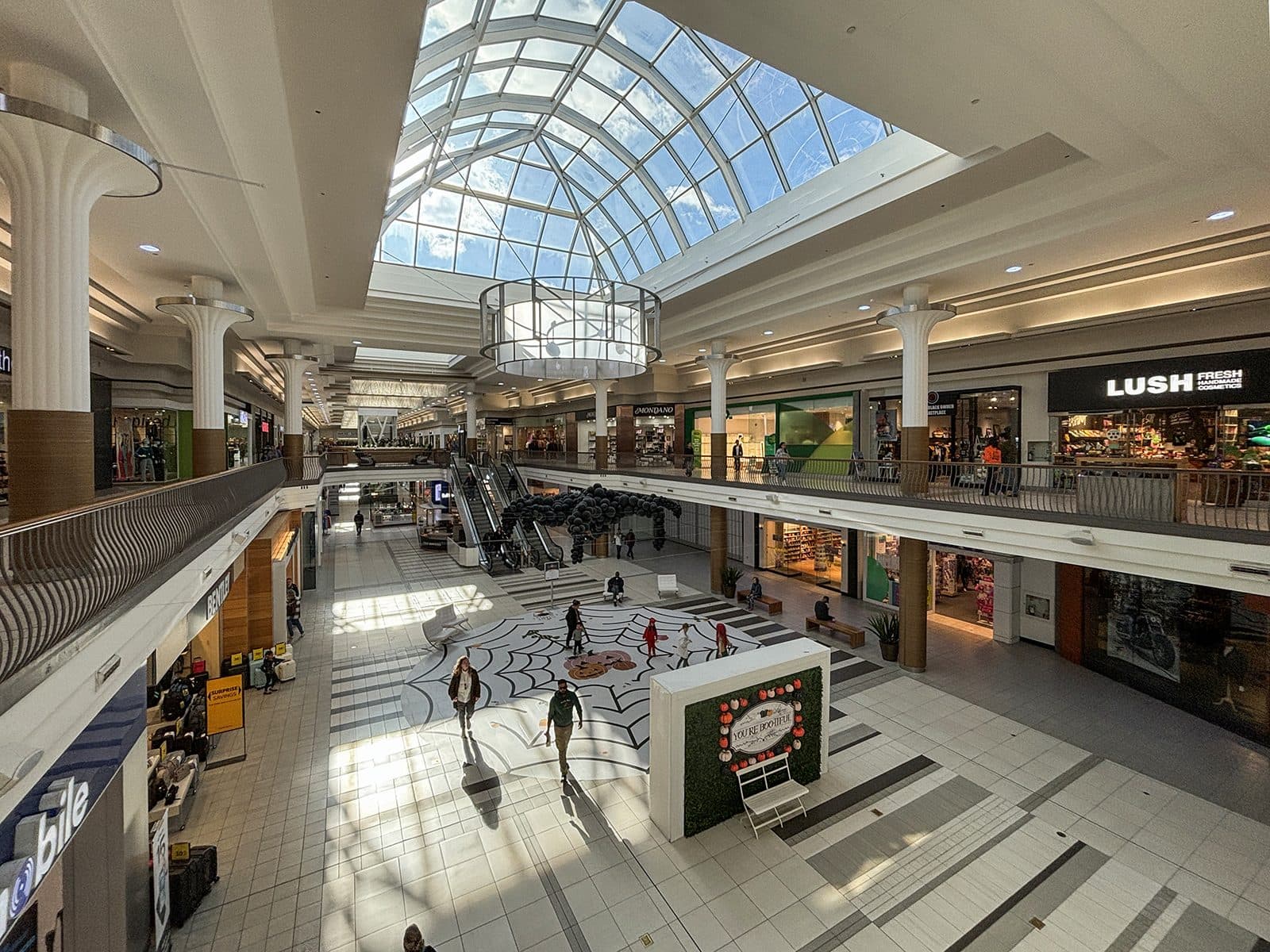 Skylit atrium inside Pickering Town Centre