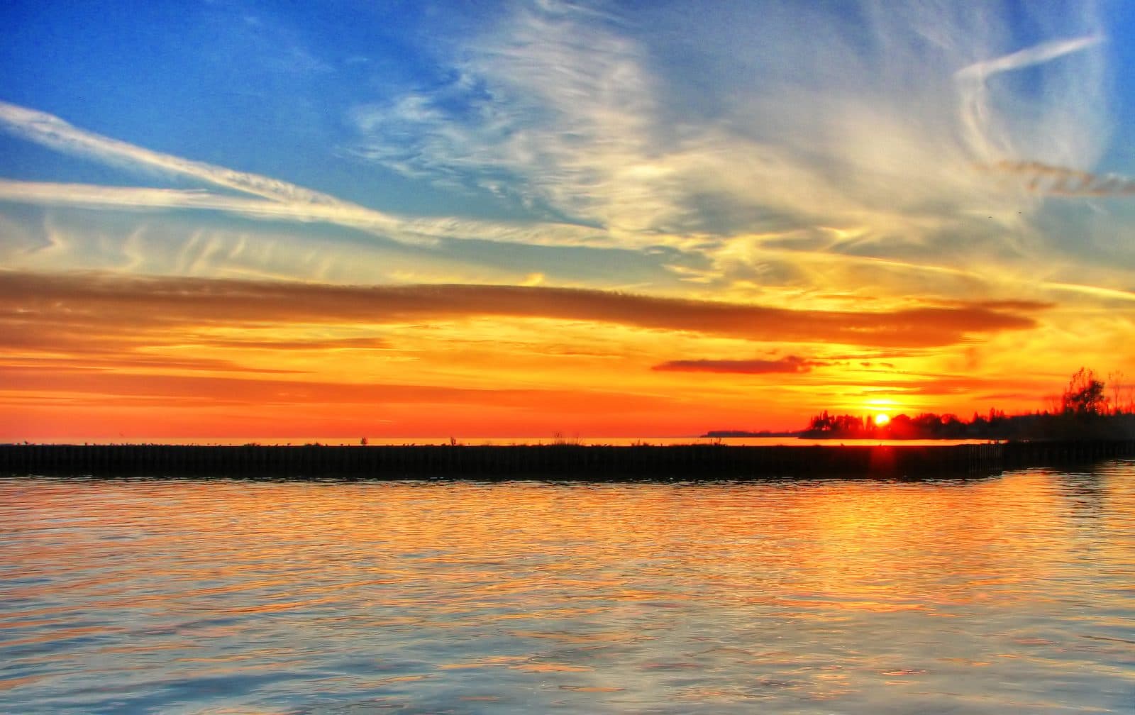 Sunset over Whitby Harbour