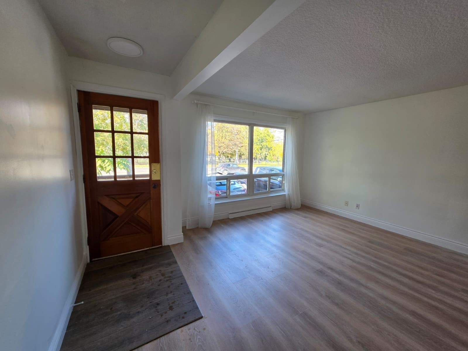 Your own front door, and the light right behind it.