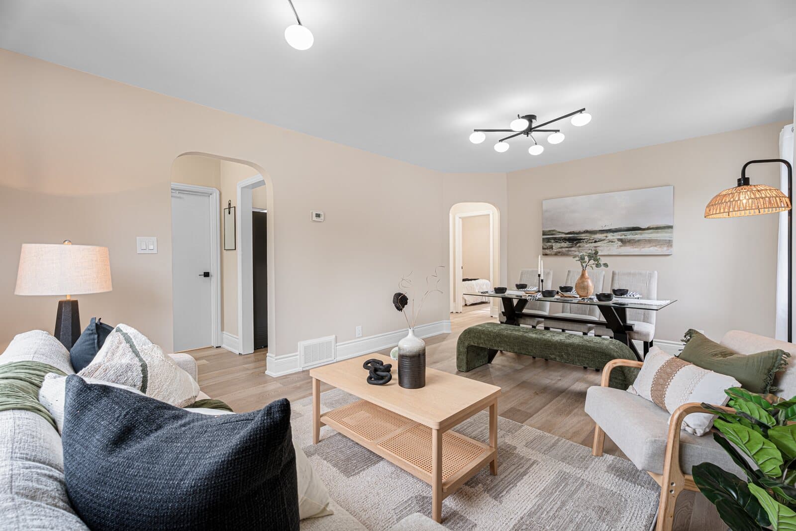 Two front doors, one mortgage and the light comes in either way.